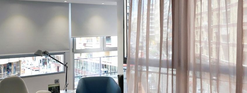 Cortinas BlackOut Motorizadas con Cortinas de Voile